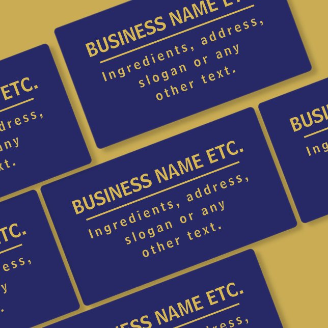 Étiquettes Bleu et or bleu marine polyvalent imperméable (Créateur téléchargé)