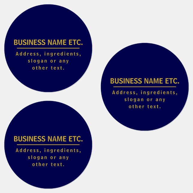 Étiquettes Bleu marine et or étanche multi-usage (Groupe)