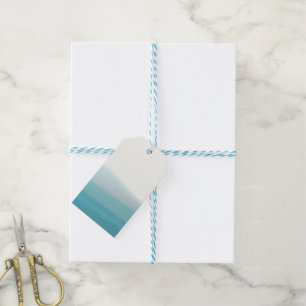 Étiquettes bleues de cadeau de colorant
