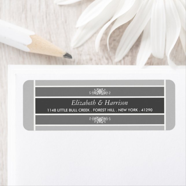 Étiquettes Bloc Pastel Moderne - Gris Argent - Mar (En situation)