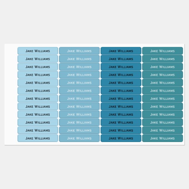 Étiquettes Blue School Clothing Kids' Labels (Feuille)