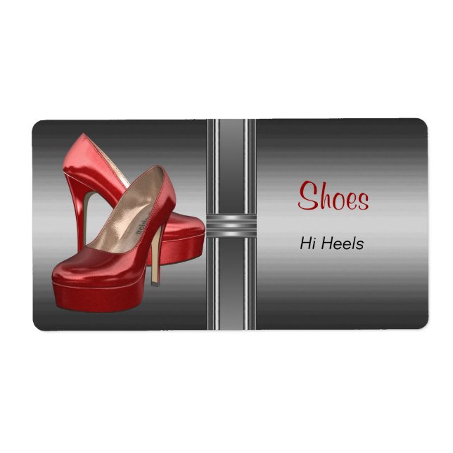 Étiquettes Boîte à Chaussures Autocollants Grande  (Devant)
