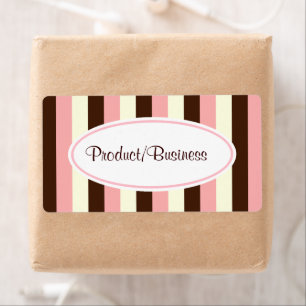 Étiquettes bonbons rayés