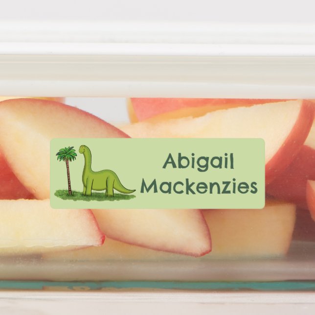 Étiquettes Bonne bande dessinée brontosaurus dinosaure person (Apposé)