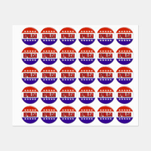 Étiquettes Bouton Républicain