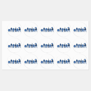 Étiquettes Boutons de chien bleu