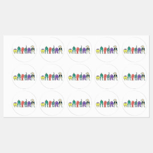 Étiquettes Boutons de chien colorés