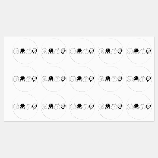 Étiquettes Boutons Hamster (Feuille)