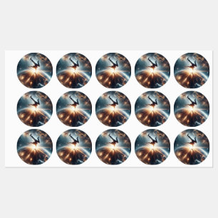 Étiquettes Breakdancer en action, Ai, Action dans la Galaxie