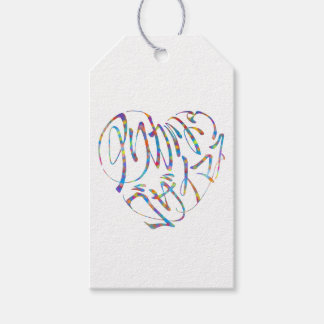 Étiquettes-cadeau 感謝のココロ Thank you 多言語17国語 字抜きカラフル