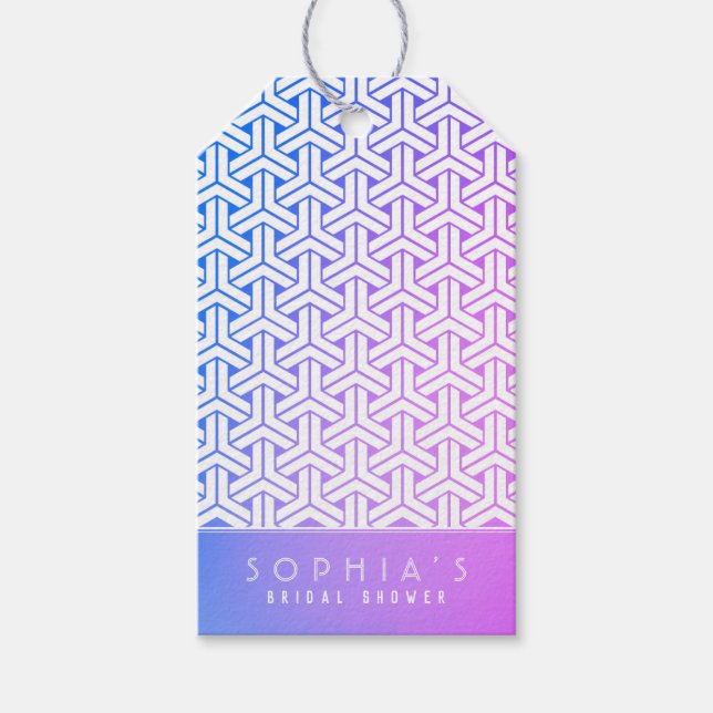 Étiquettes-cadeau 毘沙門亀甲 Bishamon Kikko japonais KIMONO (Devant)