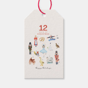 ÉTIQUETTES-CADEAU 12 JOURS DE NOËL