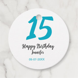 Étiquettes Cadeau 15e anniversaire quiencenera ajouter date année te
