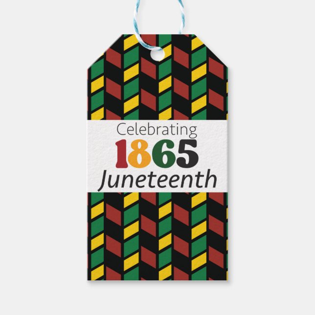 Étiquettes-cadeau 18ème anniversaire de l'histoire des Noirs en 1865 (Devant)