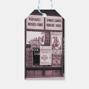 Étiquettes-cadeau 1912 Fenêtre du magasin Vaudeville Manucure Pro-Un