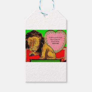 Étiquettes-cadeau 1930 Valentine La part du lion dans mon amour