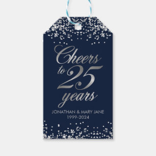 Étiquettes-cadeau 25e anniversaire du Mariage Merci
