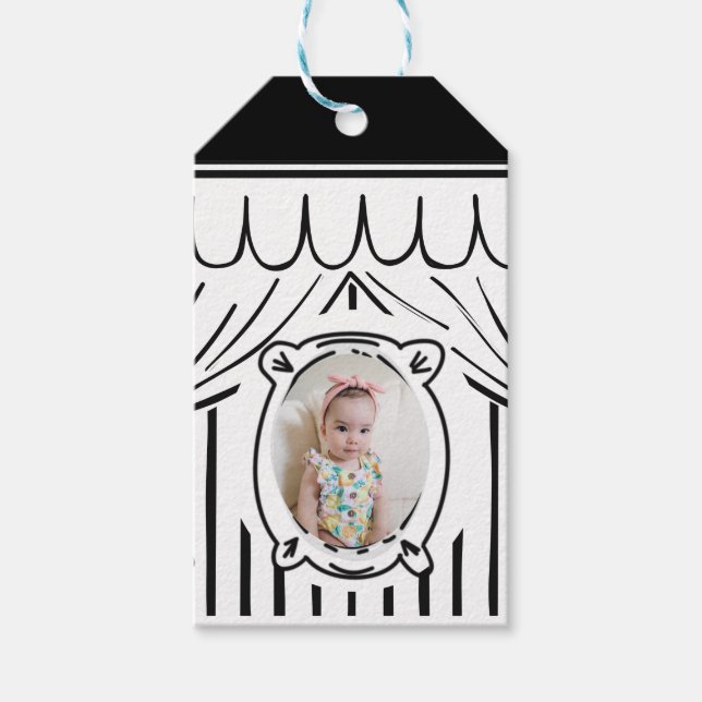 Étiquettes-cadeau 2D Anniversaire de la fête de la bande dessinée (Devant)