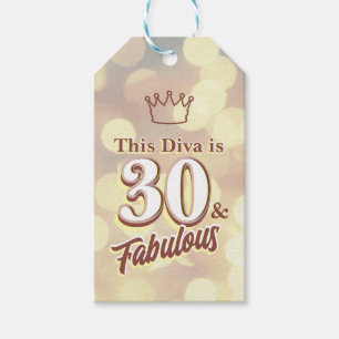 Étiquettes-cadeau 30 et Fabuleuse