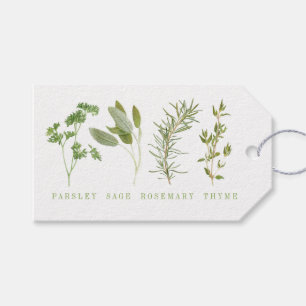 Étiquettes-cadeau 4 Balises cadeaux HERBS FRAIS