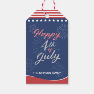 Étiquettes-cadeau 4 juillet Joyeux Quatrième Jour de l'Indépendance 