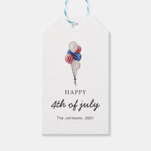 Étiquettes-cadeau 4 juillet Rouge Blanc Bleu Fête de l'Indépendanc