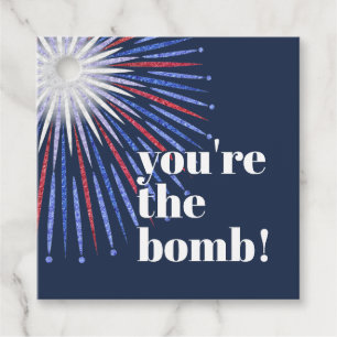 Étiquettes Cadeau 4 Juillet Vous êtes le Bomb Firework Cookie ou cac