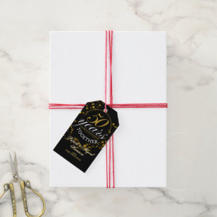 Étiquettes-cadeau 50 Ans Ensemble Fête d'Anniversaire de Mariage d'O