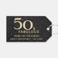 50e Anniversaire 50 et Fabulous Black Gold Favor t