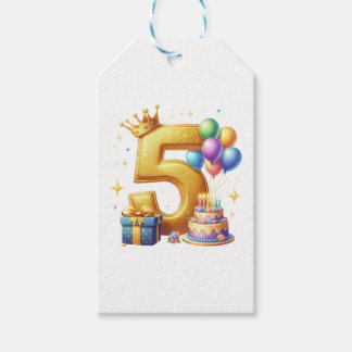 Étiquettes-cadeau 5ème anniversaire doré