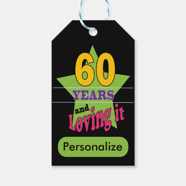 Étiquettes-cadeau 60 ans et l'aimer - 60e anniversaire (Devant)