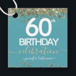Étiquettes Cadeau 60th Birthday Gold Elegant Script Favor Tags<br><div class="desc">Belle bordure en fausse feuille avec reflets chatoyants sur la bordure supérieure et inférieure. Tout le texte est ajustable et facile à changer pour vos besoins de partie. Grande élégante conception modèle de 60ème anniversaire.</div>