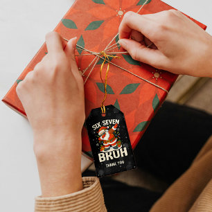 Étiquettes-cadeau 67 Meme Six Seven Bruh Drôle de Noël 6 7