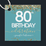 Étiquettes Cadeau 80th Birthday Gold Elegant Script Favor Tags<br><div class="desc">Belle bordure en fausse feuille avec reflets chatoyants sur la bordure supérieure et inférieure. Tout le texte est ajustable et facile à changer pour vos besoins de partie. Grande élégante conception modèle de 80e anniversaire.</div>