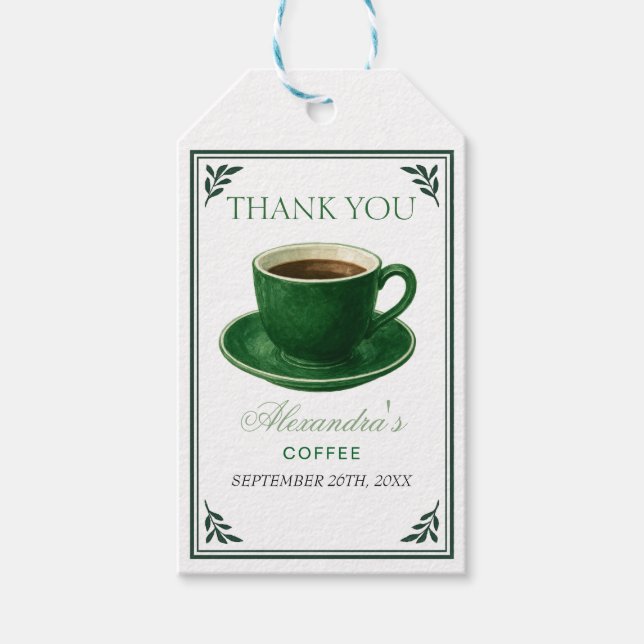 Étiquettes-cadeau A Baby Is Brewing Coffee Cup Baby Shower (Devant)