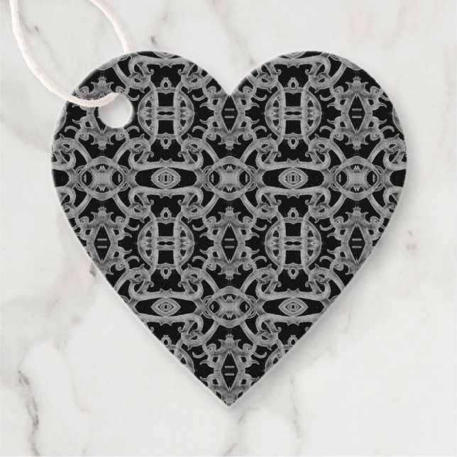 Étiquettes Cadeau à coeur GOTHIQUE (Devant)