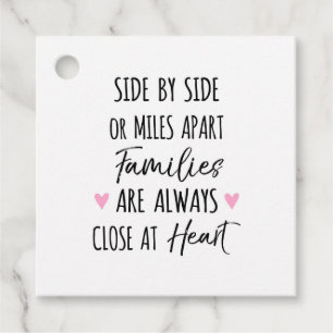 Étiquettes Cadeau À côté ou à Miles Apart Families are Close at Hear