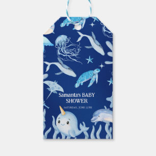 Étiquettes-cadeau À la Mer Bientôt Bébé Marin en Route Bébé