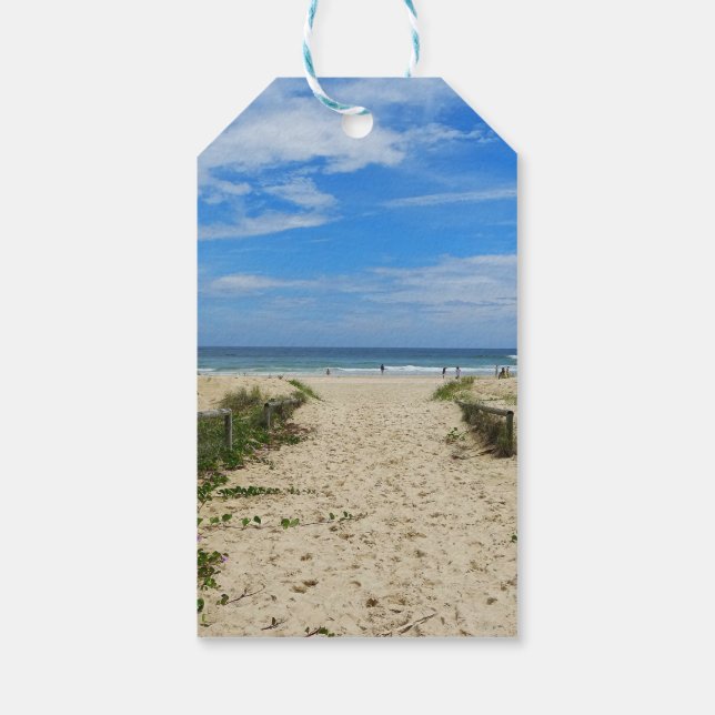 Étiquettes-cadeau À la plage (Dos)
