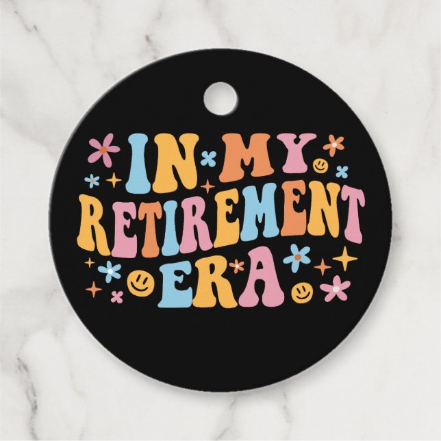 Étiquettes Cadeau A L'Ère De La Retraite I (Devant)