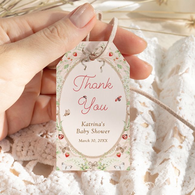 Étiquettes-cadeau A Little Love Bug Baby Shower Thank You (Créateur téléchargé)