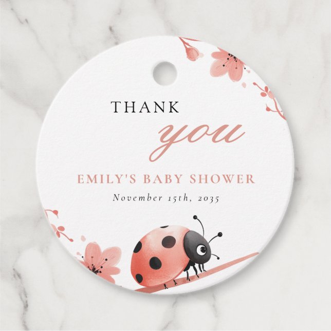 Étiquettes Cadeau A Little Love Bug Is On The Way Baby Shower (Devant)