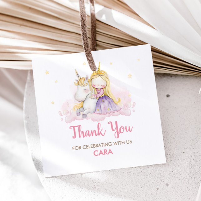 Étiquettes Cadeau A Magical Day Unicorn Birthday Party  (Unicorn Baby Shower Favor Tags)