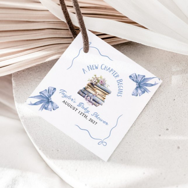 Étiquettes Cadeau A New Chapter Begins Baby Shower  (Créateur téléchargé)