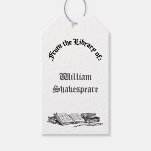 Étiquettes-cadeau À partir de la bibliothèque du livre Vintage Tags
