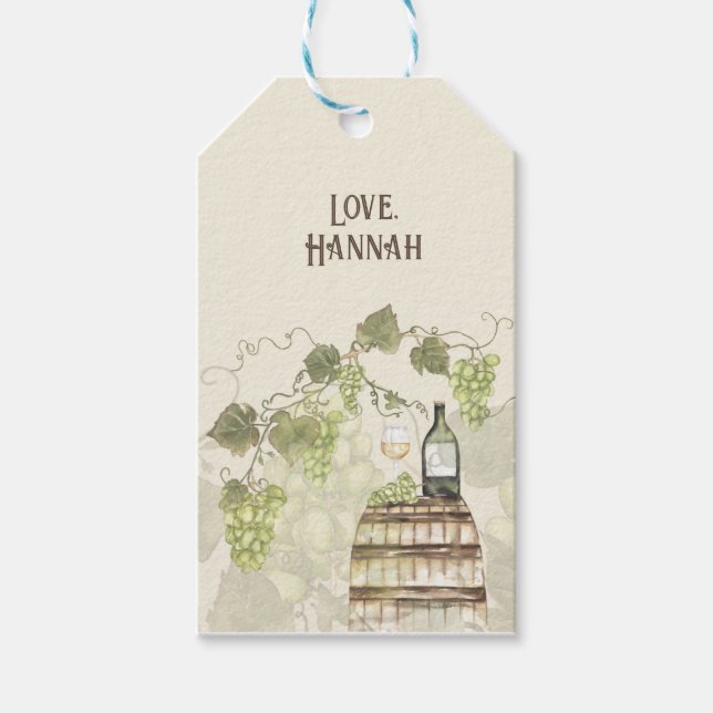 Étiquettes cadeau à thème de la vinerie - Faveur i (Devant)
