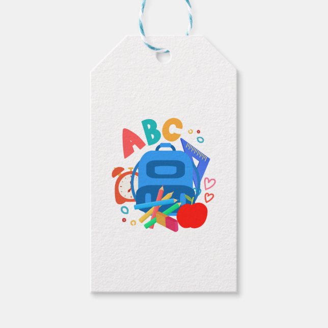 ÉTIQUETTES-CADEAU ABC (Devant)