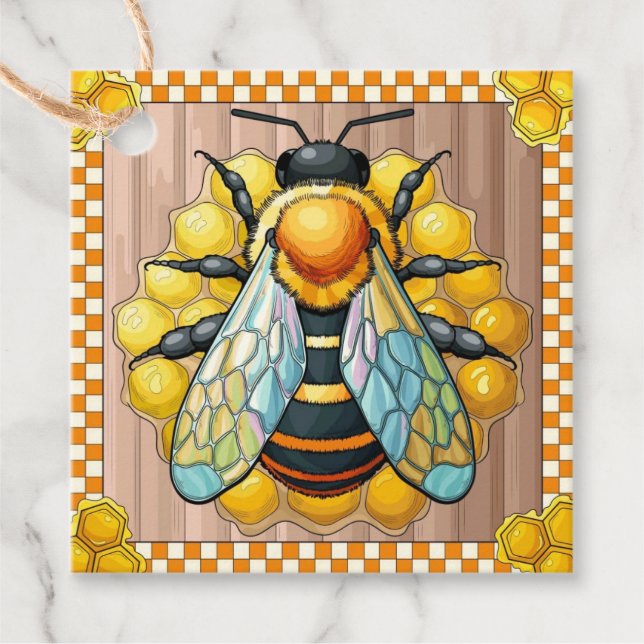 Étiquettes Cadeau Abeille de miel (Devant)