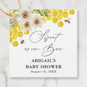 Étiquettes Cadeau Abeille de miel et marguerites doux comme peut êtr