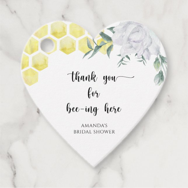 Étiquettes Cadeau Abeille merci d'être ici (Devant)